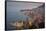 View of Monaco from Above at Dusk, Monaco, Mediterranean, Europe-Frank Fell-Framed Stretched Canvas