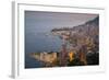 View of Monaco from Above at Dusk, Monaco, Mediterranean, Europe-Frank Fell-Framed Photographic Print