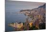 View of Monaco from Above at Dusk, Monaco, Mediterranean, Europe-Frank Fell-Mounted Photographic Print