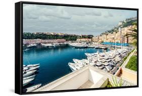 View of Monaco Harbor-amok-Framed Stretched Canvas