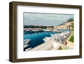 View of Monaco Harbor-amok-Framed Photographic Print