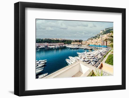 View of Monaco Harbor-amok-Framed Photographic Print