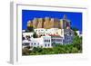 View of Monastery of St.John in Patmos Island, Dodecanese, Greece. Unesco Heritage Site-Maugli-l-Framed Photographic Print