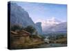 View of Mont Blanc - Karl Friedrich Schinkel (1781-1841). Oil on Canvas, 1813. Dimension : 37,5X42-Karl Friedrich Schinkel-Stretched Canvas