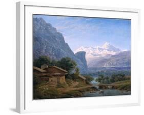 View of Mont Blanc - Karl Friedrich Schinkel (1781-1841). Oil on Canvas, 1813. Dimension : 37,5X42-Karl Friedrich Schinkel-Framed Giclee Print