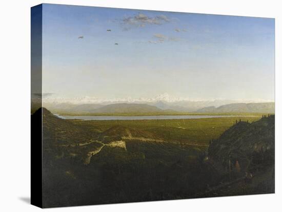 View of Mont Blanc, See from La Faucille, C.1865-Pierre Etienne Theodore Rousseau-Stretched Canvas