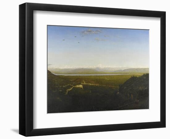 View of Mont Blanc, See from La Faucille, C.1865-Pierre Etienne Theodore Rousseau-Framed Giclee Print