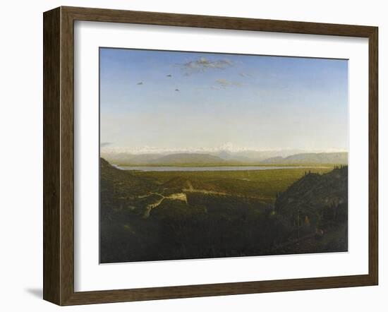View of Mont Blanc, See from La Faucille, C.1865-Pierre Etienne Theodore Rousseau-Framed Giclee Print