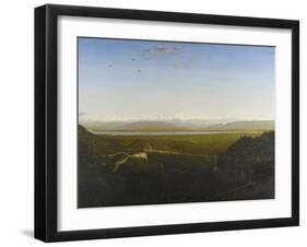 View of Mont Blanc, See from La Faucille, C.1865-Pierre Etienne Theodore Rousseau-Framed Giclee Print