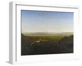 View of Mont Blanc, See from La Faucille, C.1865-Pierre Etienne Theodore Rousseau-Framed Giclee Print