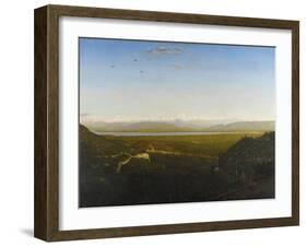 View of Mont Blanc, Seen from La Faucille, C.1865-Theodore Rousseau-Framed Giclee Print