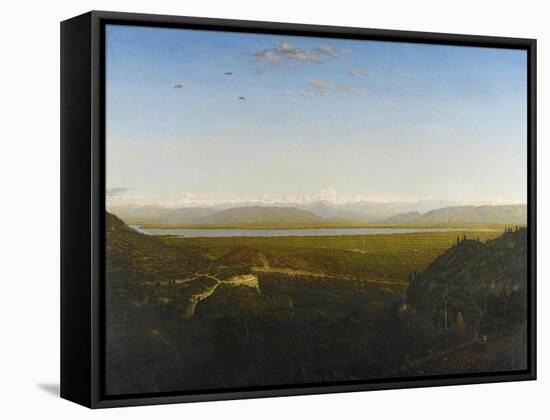 View of Mont Blanc, Seen from La Faucille, C.1865-Theodore Rousseau-Framed Stretched Canvas