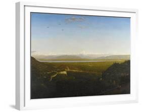 View of Mont Blanc, Seen from La Faucille, C.1865-Theodore Rousseau-Framed Giclee Print