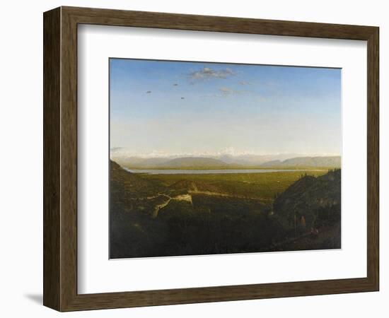 View of Mont Blanc, Seen from La Faucille, C.1865-Theodore Rousseau-Framed Giclee Print