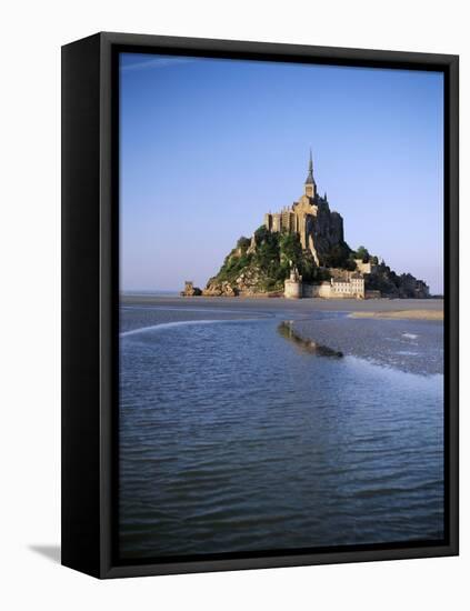 View of Mont Saint-Michel, Normandy, France-David Barnes-Framed Stretched Canvas