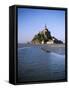 View of Mont Saint-Michel, Normandy, France-David Barnes-Framed Stretched Canvas