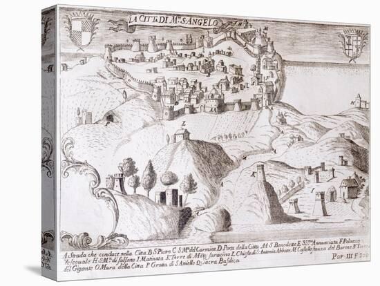 View of Monte Sant'Angelo, from the Kingdom of Naples in Perspective-Giovan Battista Pacichelli-Stretched Canvas