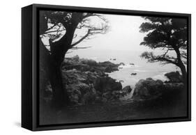 View of Monterey Bay from 17 Mile Drive - Carmel, CA-Lantern Press-Framed Stretched Canvas