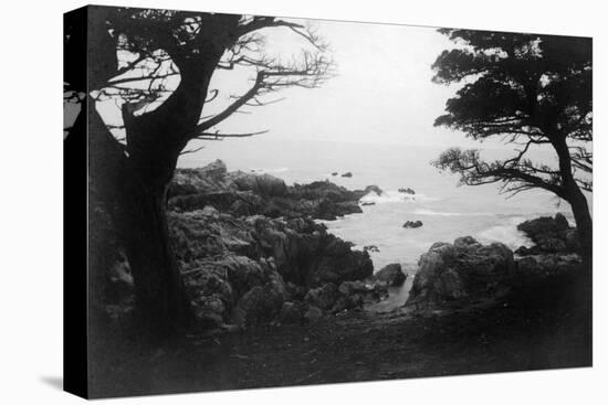 View of Monterey Bay from 17 Mile Drive - Carmel, CA-Lantern Press-Stretched Canvas