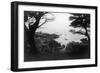 View of Monterey Bay from 17 Mile Drive - Carmel, CA-Lantern Press-Framed Art Print