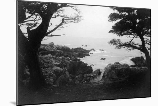 View of Monterey Bay from 17 Mile Drive - Carmel, CA-Lantern Press-Mounted Art Print