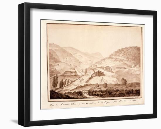 View of Montioni, Taken from the Middle of the Vine, 1812-Salomon Guillaume Counis-Framed Giclee Print