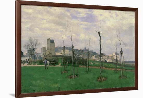 View of Montmartre from the Cité Des Fleurs, 1869-Alfred Sisley-Framed Giclee Print