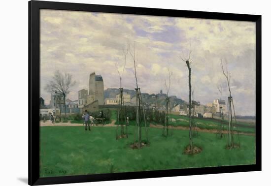 View of Montmartre from the Cité Des Fleurs, 1869-Alfred Sisley-Framed Giclee Print