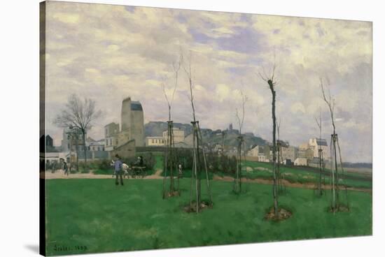 View of Montmartre from the Cité Des Fleurs, 1869-Alfred Sisley-Stretched Canvas