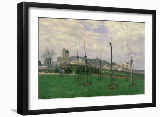 View of Montmartre from the Cité Des Fleurs, 1869-Alfred Sisley-Framed Giclee Print