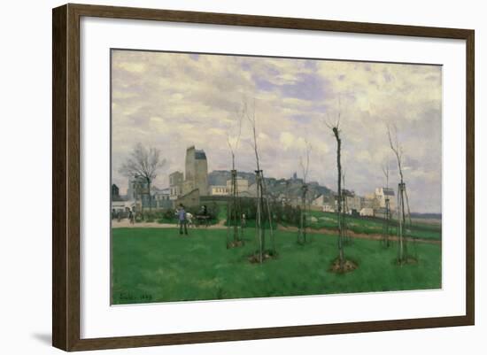 View of Montmartre from the Cité Des Fleurs, 1869-Alfred Sisley-Framed Giclee Print