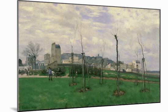 View of Montmartre from the Cité Des Fleurs, 1869-Alfred Sisley-Mounted Giclee Print