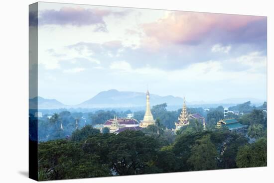 View of Monywa Town, Monywa, Sagaing, Myanmar (Burma), Southeast Asia-Alex Robinson-Stretched Canvas