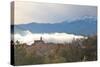 View of Morning Mist and Arboussols-David Lomax-Stretched Canvas