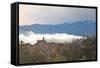 View of Morning Mist and Arboussols-David Lomax-Framed Stretched Canvas