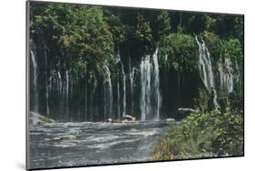 View of Mossbrae Falls - Shasta Springs, CA-Lantern Press-Mounted Art Print