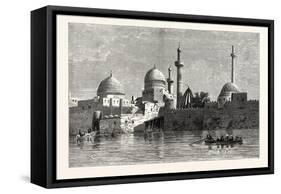 View of Mosul (From the Tigris). Baghdad, the Capital of Iraq, Stands on the Banks of the Tigris-null-Framed Stretched Canvas