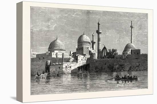 View of Mosul (From the Tigris). Baghdad, the Capital of Iraq, Stands on the Banks of the Tigris-null-Stretched Canvas