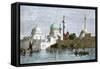 View of Mosul, Iraq, from the Tigris River, 1800s-null-Framed Stretched Canvas