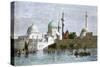 View of Mosul, Iraq, from the Tigris River, 1800s-null-Stretched Canvas