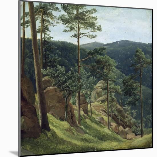 View of Mount Brocken, 1829-Christian Ernst Bernhard Morgenstern-Mounted Giclee Print