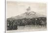 View of Mount Etna in Sicily Now Called Gibello with the Range of Black Rocks Along the Sea Coast-Wooding Wooding-Stretched Canvas