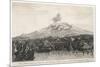 View of Mount Etna in Sicily Now Called Gibello with the Range of Black Rocks Along the Sea Coast-Wooding Wooding-Mounted Art Print