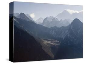 View of Mount Everest, From Gokyo Ri, 5483M, Gokyo, Solu Khumbu Everest Region, Himalayas-Christian Kober-Stretched Canvas