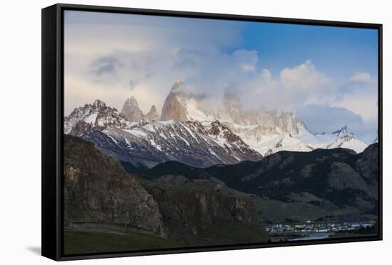 View of Mount Fitzroy (Cerro Fitz Roy) Near El Chalten-Michael Runkel-Framed Stretched Canvas