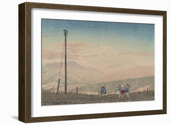 View of Mount Fuji from Hakone Mountains, Sketched at 3 A.M. in Early January, 1881-Kobayashi Kiyochika-Framed Giclee Print