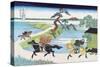 View of Mount Fuji from Horseback-Katsushika Hokusai-Stretched Canvas