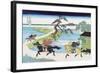 View of Mount Fuji from Horseback-Katsushika Hokusai-Framed Art Print