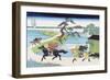 View of Mount Fuji from Horseback-Katsushika Hokusai-Framed Art Print