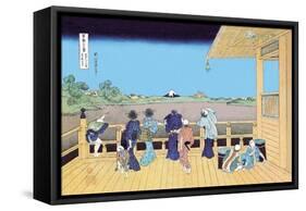 View of Mount Fuji from the Porch-Katsushika Hokusai-Framed Stretched Canvas